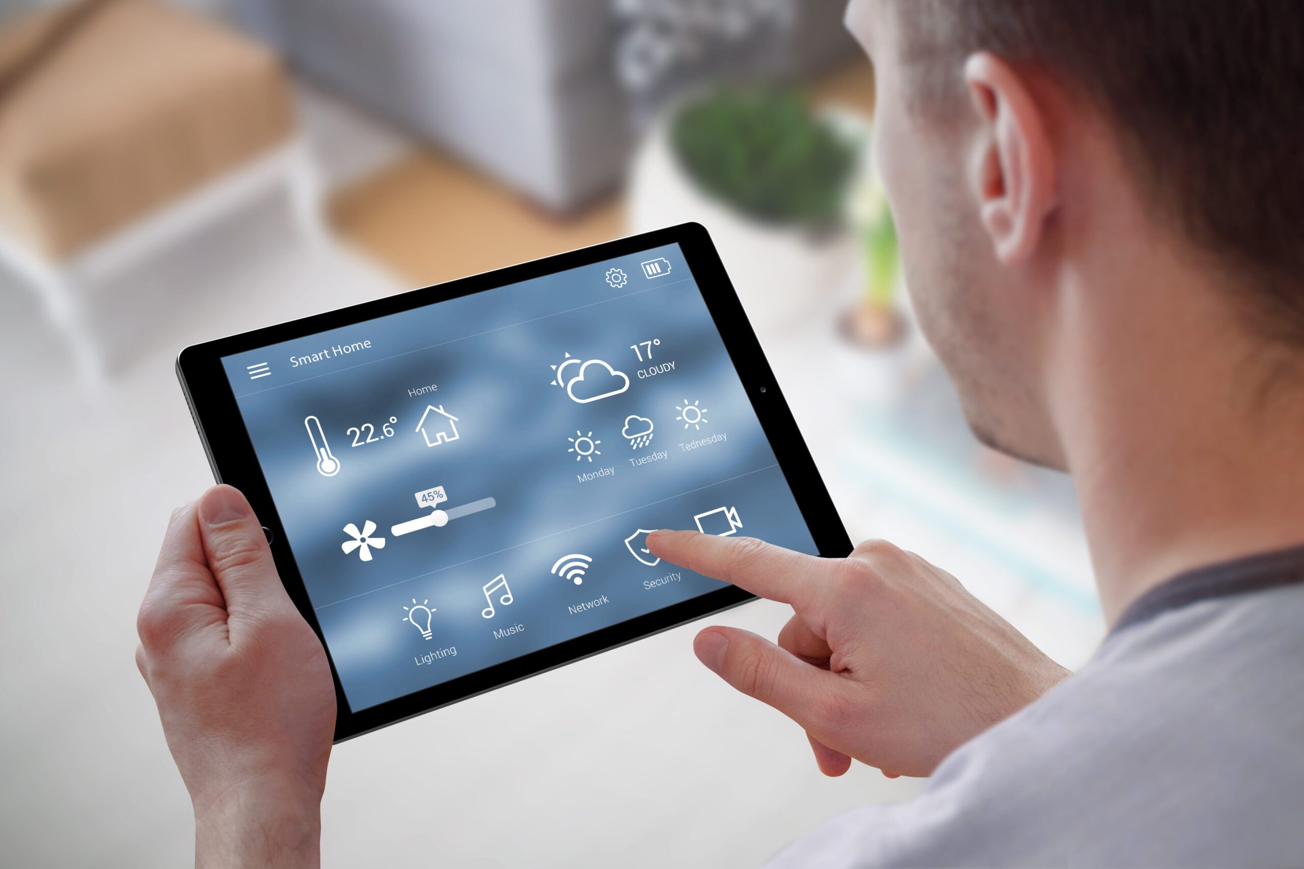 Smart Home Control On Tablet Smart Home Control On Tablet